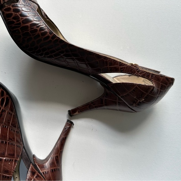 Nine West Leather Open Toe Heels - Picture 7 of 10